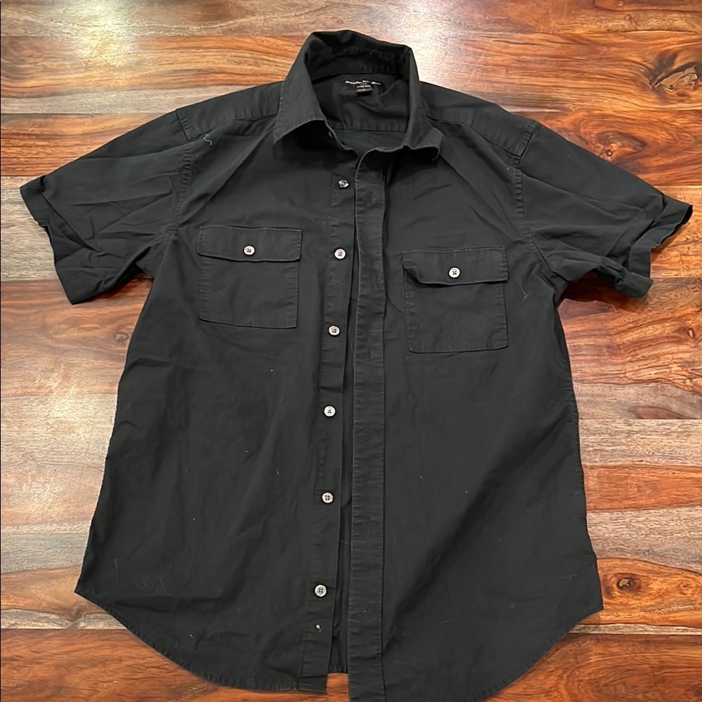 Banana Republic Men's Black Short Sleeve Shirt